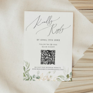 Whimsique Grey och Guld QR Code OSA kort