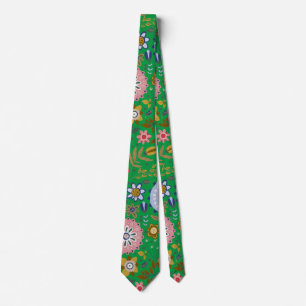 Whimsique Grönt Folk Art Flowers Slips