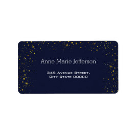 Whimsique Guld Starry Nattbabyskö Adressetikett