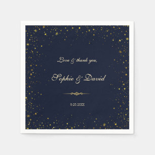 Whimsique Guld Starry Night Bröllop Pappersservett