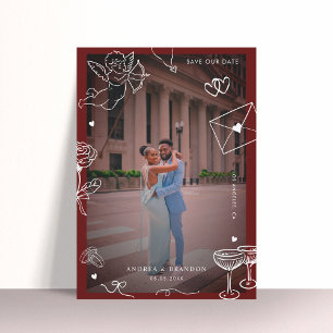 Whimsique Hand plockade 2 Photo Roligt Scribble Br Spara Datumet