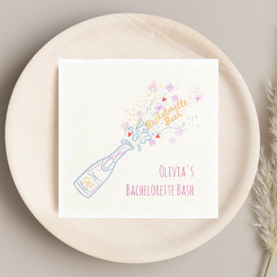 Whimsique Hand plockade Blommigt Bachelorette Part Pappersservett