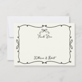 Whimsique Hand plockade Bows Bröllop - tackkort Tack Kort