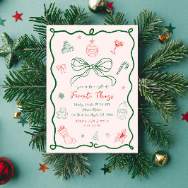 Whimsique Hand plockade Favorite Sak Gift Exchange Inbjudningar