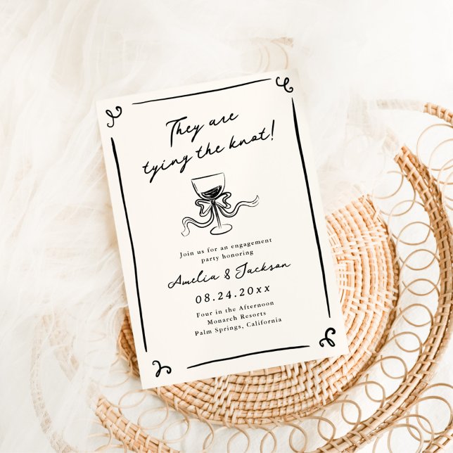 Whimsique Hand plockade Förlovningsfest Inbjudningar (Skapare uppladdad)