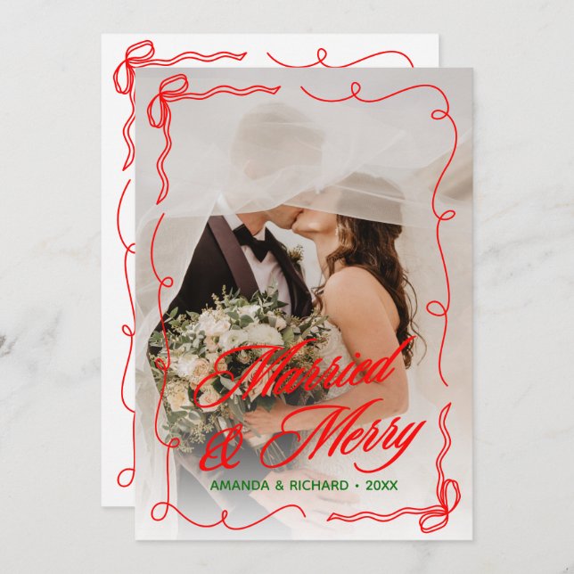 Whimsique Hand plockade, Gift & God jul Julkort (Fram/baksida)