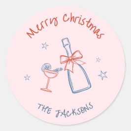 Whimsique Hand plockade God jul Runt Klistermärke