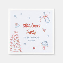 Whimsique Hand plockade Oh Vilken Roligt jul Party Pappersservett