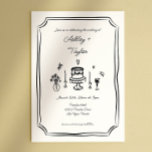 Whimsique Hand plockade Quirky Bröllop Inbjudningar<br><div class="desc">Whimsical Hand plockade Quirky Wedding bjudande</div>