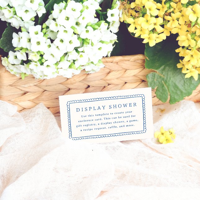 Whimsique Hand plockade Retro Ram Möhippa Tilläggskort (Card Front Mock-up)