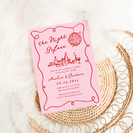 Whimsique Hand plockade Rosa & Red Natt före Inbjudningar