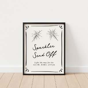 Whimsique Hand plockade Sparkler-sändning av Poster