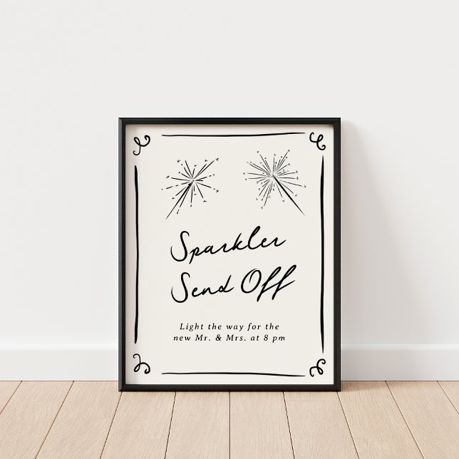 Whimsique Hand plockade Sparkler-sändning av Poster (Skapare uppladdad)