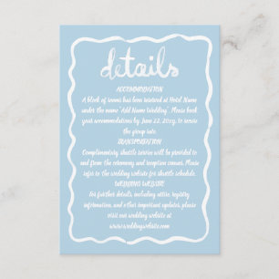 Whimsique Hand plockade Vågigt Light Blue White Ra Tilläggskort