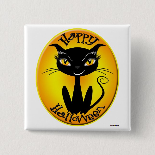 Whimsique Happy halloween Cat Knapp (Framsida)