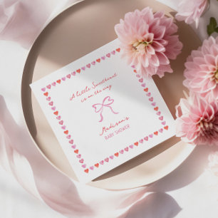 Whimsique Heart Ram Bow Baby Shower Pappersservett