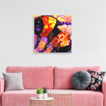 Whimsique Humla Blommigt Red Gult Lila