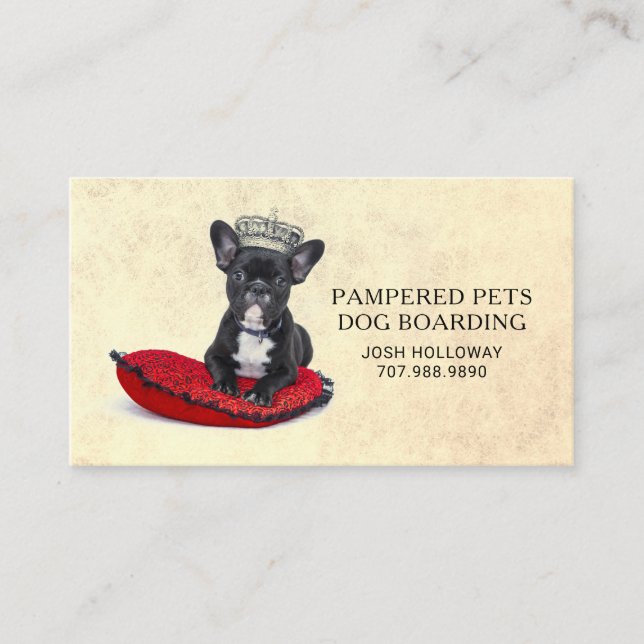 Whimsique Hund Pet Boarding Daycare Kennel Visitkort (Framsida)