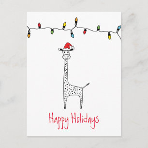 Whimsique jul Giraffe Vykort