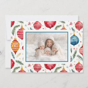 Whimsique jul Vintage Ornaments Photo Julkort