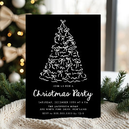 Whimsique Julgran Bows Black Julfest Inbjudningar