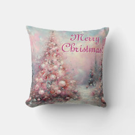 Whimsique Julgran Säsong Rosa White Kudde