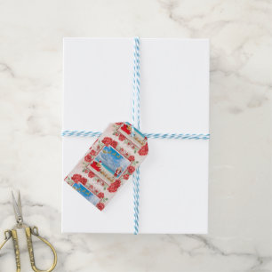 Whimsique Jultomten Snö Presentetikett