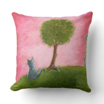 Whimsique Kattunge Folk Art Painting Rosa Himlar