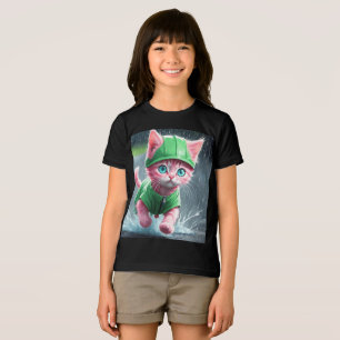 Whimsique Kitten Rain Springa Premium Unisex Youth T Shirt