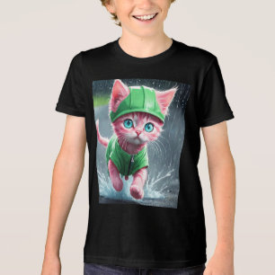 Whimsique Kitten Rain Springa Premium Unisex Youth T Shirt