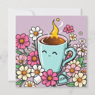 Whimsique Kopp of Warm Coffee and Flowers
