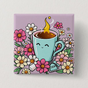 Whimsique Kopp of Warm Coffee and Flowers Knapp