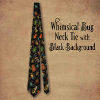 Whimsique Kryp Neck Tie med svart bakgrund