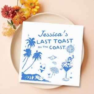 Whimsique Last Toast Kusten Beach Bachelorette Pappersservett