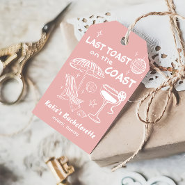 Whimsique Last Toast Kusten Rosa Bachelorette Presentetikett