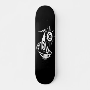 Whimsique Lazy Sailboat Mini Skateboard Bräda 18,5 Cm
