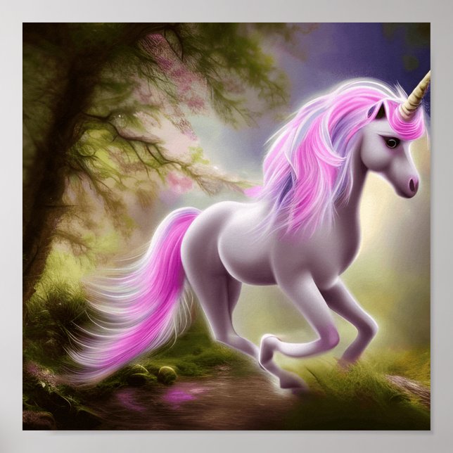 Whimsique Lila Unicorn on Poster (Framsidan)