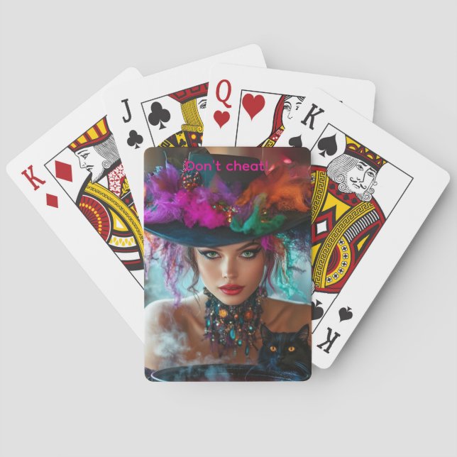 Whimsique Magic Bra Witch Casinokort (Baksidan)