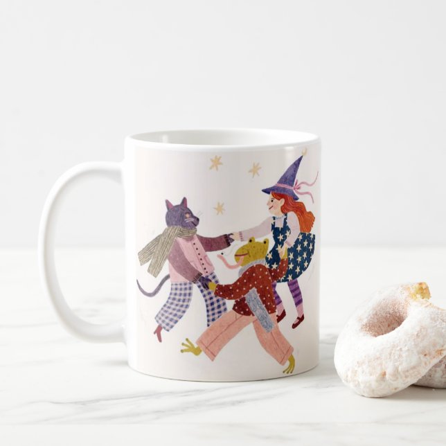 Whimsique Magic Friends | Kind_ones Mysigt Coffee  Kaffemugg (Med munk)