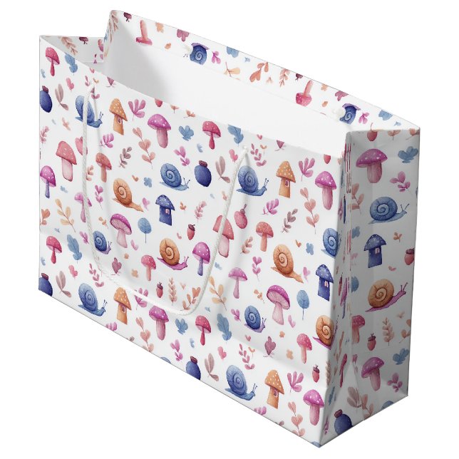 Whimsique Magic Garden Mönster Large Gift Bag (Framsidan Vinklad)