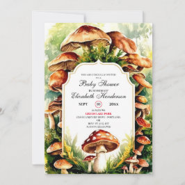 Whimsique Magic Mushroom Baby Shower Inbjudningar