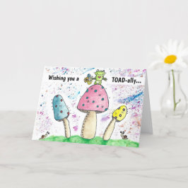 Whimsique Magic Toad Mushroom Birthday Kort
