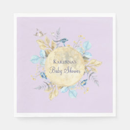 Whimsique Måne Lavender Lila Baby Shower Pappersservett