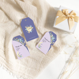 Whimsique Måne Lila Bröllop Gift Märkre Presentetikett