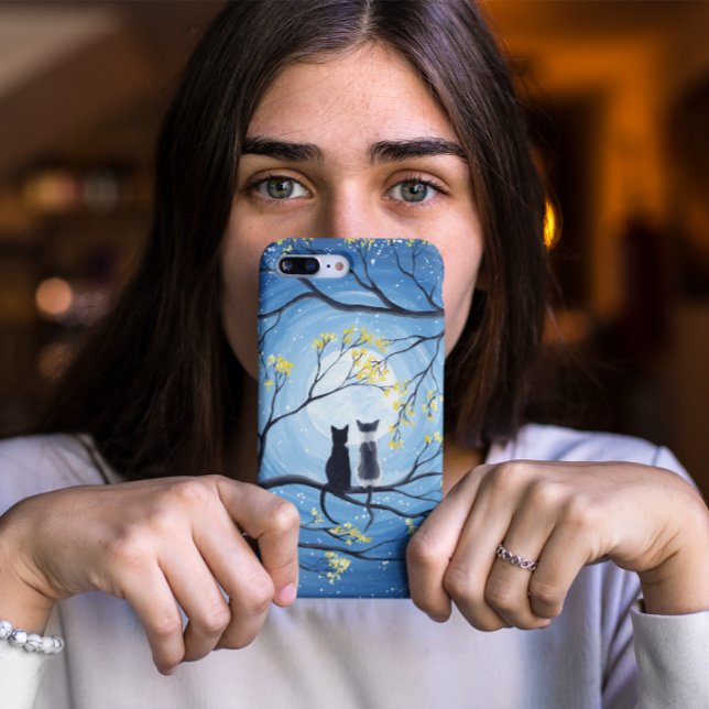 Whimsique Måne med katter Case-Mate iPhone Skal (Skapare uppladdad)