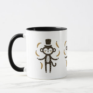 Whimsique monkey Juggling Bananas Mugg