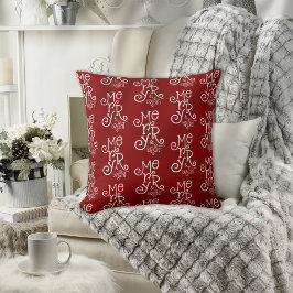 Whimsique Mönster Merry Bright jul Berry Red Kudde