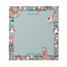 Whimsique Mouse Mushroom Woodland Jul Anteckningsblock