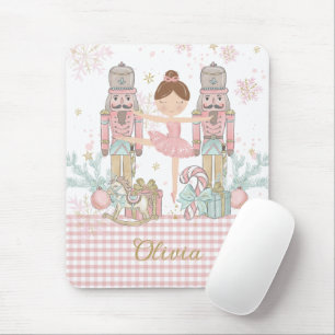 Whimsique Nutcracker Pastel Rosa Julsäck Musmatta