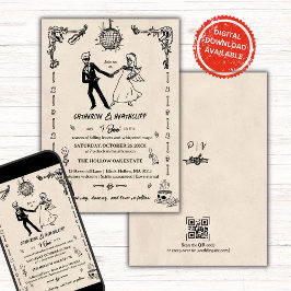 Whimsique Party Skeletons till döden Inbjudningar